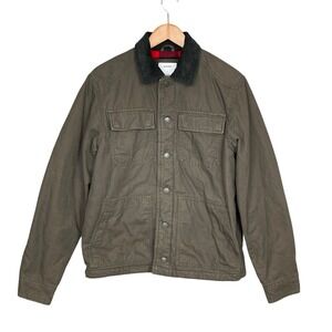 Old Navy Corduroy Collar Barn Chore Coat Men M Utility Flannel Lined Outdoor